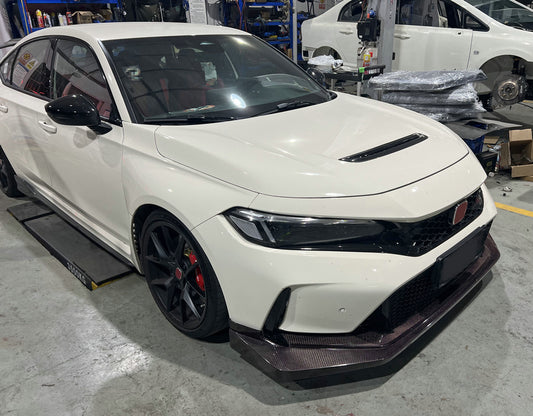 Honda Civic Type-R FL5 2023 2024 with Aftermarket Parts - EPA1 Front Lip Pre-preg Carbon Fiber from EPR USA