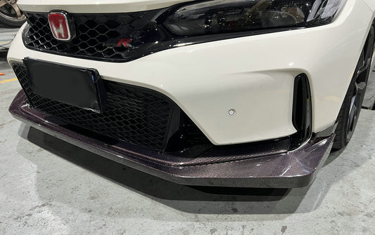 Honda Civic Type-R FL5 2023 2024 with Aftermarket Parts - EPA1 Front Lip Pre-preg Carbon Fiber from EPR USA