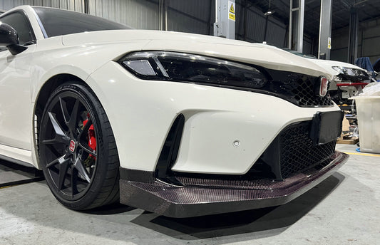 Honda Civic Type-R FL5 2023 2024 with Aftermarket Parts - EPA1 Front Lip Pre-preg Carbon Fiber from EPR USA