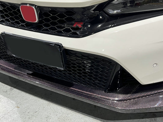 Honda Civic Type-R FL5 2023 2024 with Aftermarket Parts - EPA1 Front Lip Pre-preg Carbon Fiber from EPR USA