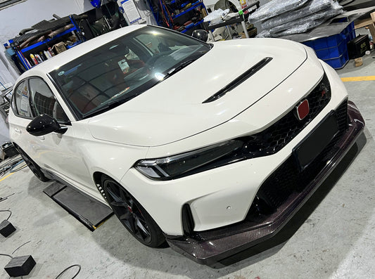 Honda Civic Type-R FL5 2023 2024 with Aftermarket Parts - EPA1 Front Lip Pre-preg Carbon Fiber from EPR USA