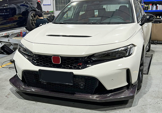 Honda Civic Type-R FL5 2023 2024 with Aftermarket Parts - EPA1 Front Lip Pre-preg Carbon Fiber from EPR USA