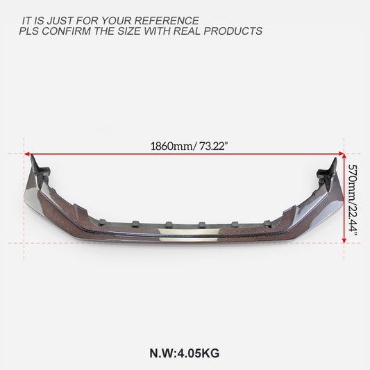 Honda Civic Type-R FL5 2023 2024 with Aftermarket Parts - EPA1 Front Lip Pre-preg Carbon Fiber from EPR USA