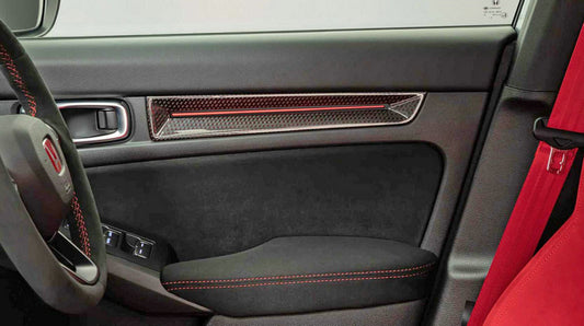 Honda Civic Type-R FL5 2023 2024 with Aftermarket Parts - Front & Rear Door Trim Pre-preg Carbon Fiber from EPR USA