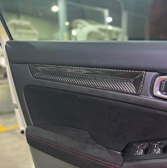 Honda Civic Type-R FL5 2023 2024 with Aftermarket Parts - Front & Rear Door Trim Pre-preg Carbon Fiber from EPR USA