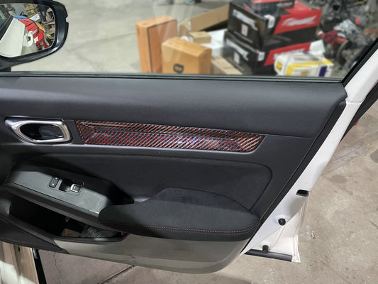 Honda Civic Type-R FL5 2023 2024 with Aftermarket Parts - Front & Rear Door Trim Pre-preg Carbon Fiber from EPR USA