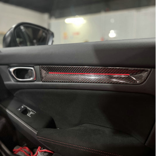 Honda Civic Type-R FL5 2023 2024 with Aftermarket Parts - Front & Rear Door Trim Pre-preg Carbon Fiber from EPR USA