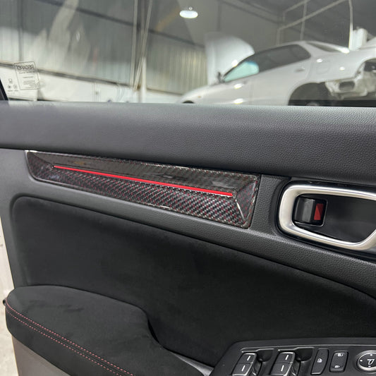 Honda Civic Type-R FL5 2023 2024 with Aftermarket Parts - Front & Rear Door Trim Pre-preg Carbon Fiber from EPR USA