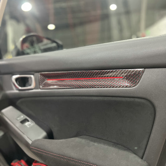 Honda Civic Type-R FL5 2023 2024 with Aftermarket Parts - Front & Rear Door Trim Pre-preg Carbon Fiber from EPR USA