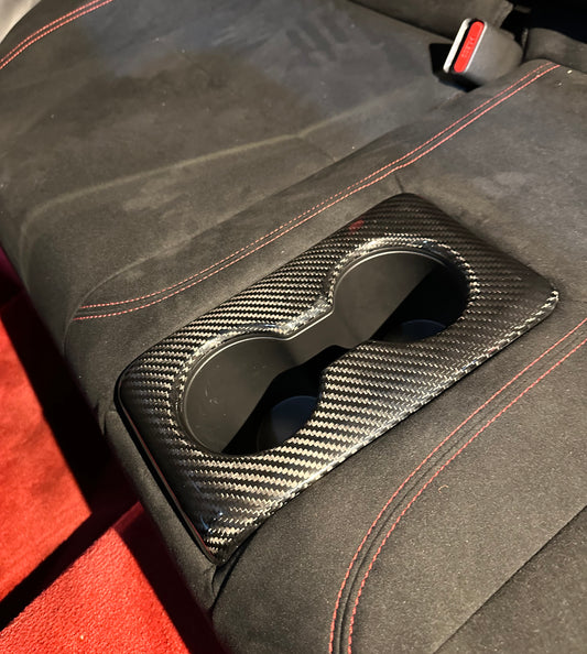 Honda Civic Type-R FL5 2023 2024 with Aftermarket Parts - Rear cup holder Pre-preg Carbon Fiber from EPR USA