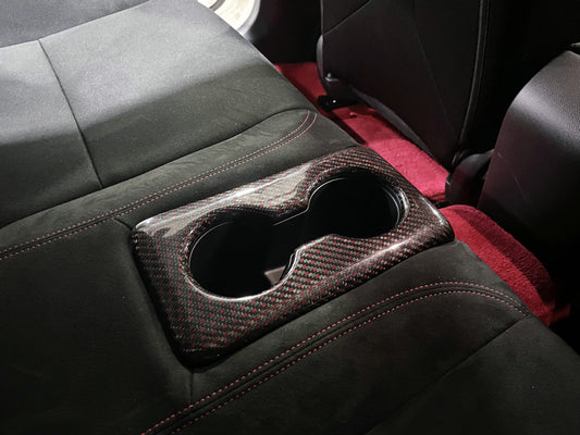 Honda Civic Type-R FL5 2023 2024 with Aftermarket Parts - Rear cup holder Pre-preg Carbon Fiber from EPR USA