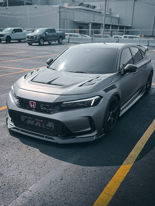 Honda Civic Type-R FL5 2023 2024 with Aftermarket Parts - TM Style Hood Bonnet Carbon Fiber / FRP from EPR USA