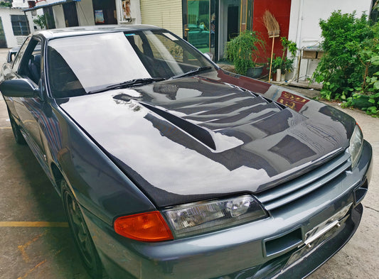 Nissan R32 Skyline GTR 1989 1990 1991 1992 1993 1994 with Aftermarket Parts - Nismo Style Hood Carbon Fiber / FRP from EPR USA