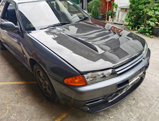 Nissan R32 Skyline GTR 1989 1990 1991 1992 1993 1994 with Aftermarket Parts - Nismo Style Hood Carbon Fiber / FRP from EPR USA