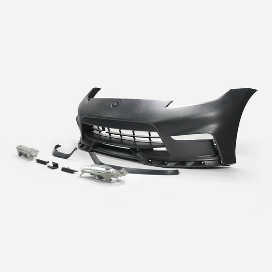 Nissan 370Z Sport Touring Base Fairlady Z Z34 Pre-Facelift 2009 2010 2011 & 370Z Sport Touring Base Fairlady Z Z34 Facelift 2012 2013 2014 2015 2016 2017 2018 2019 2020 & Nismo V1 2009 2010 2011 & Nismo V2 2012 2013 2014 2015 2016 2017 2018 2019 2020 with Aftermarket Parts - Nismo Conversion Style Front Bumper PP Polypropylene from EP Racing