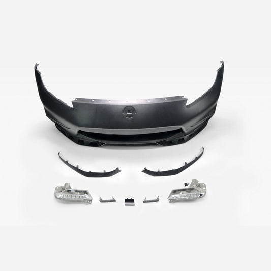 Nissan 370Z Sport Touring Base Fairlady Z Z34 Pre-Facelift 2009 2010 2011 & 370Z Sport Touring Base Fairlady Z Z34 Facelift 2012 2013 2014 2015 2016 2017 2018 2019 2020 & Nismo V1 2009 2010 2011 & Nismo V2 2012 2013 2014 2015 2016 2017 2018 2019 2020 with Aftermarket Parts - Nismo Conversion Style Front Bumper PP from EPR USA