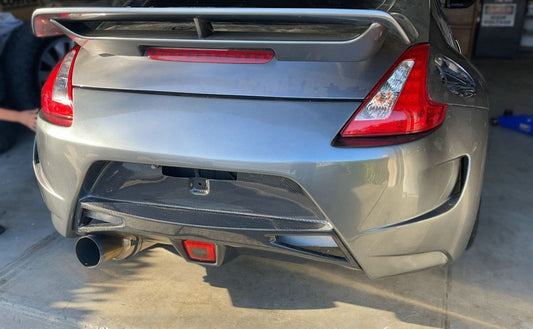 Nissan 370Z Sport Touring Base Fairlady Z Z34 Pre-Facelift 2009 2010 2011 & 370Z Sport Touring Base Fairlady Z Z34 Facelift 2012 2013 2014 2015 2016 2017 2018 2019 2020 & Nismo V1 2009 2010 2011 & Nismo V2 2012 2013 2014 2015 2016 2017 2018 2019 2020 with Aftermarket Parts - AM STYLE Rear Bumper Carbon Fiber / FRP from EPR USA