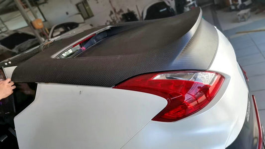 Nissan 370Z Sport Touring Base Fairlady Z Z34 Pre-Facelift 2009 2010 2011 & 370Z Sport Touring Base Fairlady Z Z34 Facelift 2012 2013 2014 2015 2016 2017 2018 2019 2020 & Nismo V1 2009 2010 2011 & Nismo V2 2012 2013 2014 2015 2016 2017 2018 2019 2020 with Aftermarket Parts - V Type Trunk Carbon Fiber from EPR USA