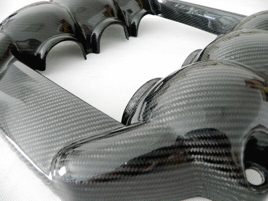 Nissan GTR R35 CBA DBA 2008 2009 2010 2011 2012 2013 2014 2015 2016 with Aftermarket Parts - MN Style Engine Cover Carbon Fiber / FRP from EPR USA