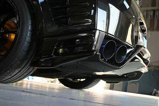 Nissan GTR R35 CBA DBA 2008 2009 2010 2011 2012 2013 2014 2015 2016 with Aftermarket Parts - TS Style Replacement Rear Under Bumper Carbon Fiber / FRP from EPR USA
