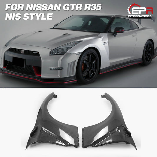 Nissan GTR R35 CBA DBA EBA 2008 2009 2010 2011 2012 2013 2014 2015 2016 2017 2018 2019 2020 2021 2022 2023 2024 with Aftermarket Parts - Front Fenders Carbon Fiber / FRP from EPR USA