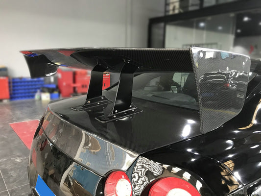 Nissan GTR R35 CBA DBA EBA 2008 2009 2010 2011 2012 2013 2014 2015 2016 2017 2018 2019 2020 2021 2022 2023 2024 with Aftermarket Parts - VTX Style Rear GT Spoiler Carbon Fiber / FRP from EPR USA