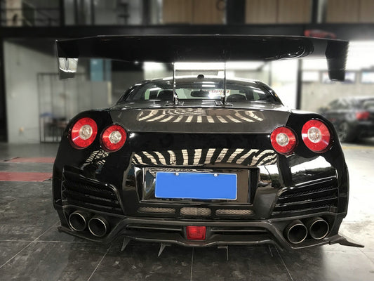 Nissan GTR R35 CBA DBA EBA 2008 2009 2010 2011 2012 2013 2014 2015 2016 2017 2018 2019 2020 2021 2022 2023 2024 with Aftermarket Parts - VTX Style Rear GT Spoiler Carbon Fiber / FRP from EPR USA
