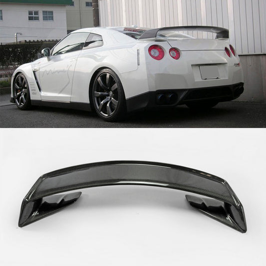 Nissan GTR R35 CBA DBA EBA 2008 2009 2010 2011 2012 2013 2014 2015 2016 2017 2018 2019 2020 2021 2022 2023 2024 with Aftermarket Parts - MN Style V2 & MN Style V1 Rear Spoiler Carbon Fiber / FRP from EPR USA