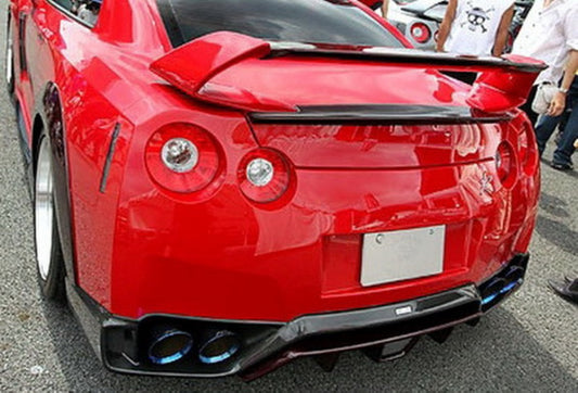 Nissan GTR R35 CBA DBA EBA 2008 2009 2010 2011 2012 2013 2014 2015 2016 2017 2018 2019 2020 2021 2022 2023 2024 with Aftermarket Parts - Trunk Boot Lip Spoiler Carbon Fiber / FRP from EPR USA