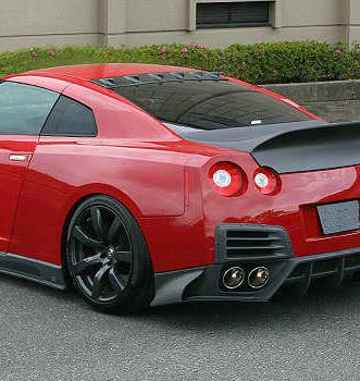 Nissan GTR R35 CBA DBA EBA 2008 2009 2010 2011 2012 2013 2014 2015 2016 2017 2018 2019 2020 2021 2022 2023 2024 with Aftermarket Parts - Vortex Generator Roof Spoiler Carbon Fiber / FRP from EPR USA