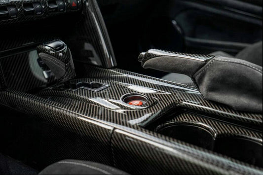 Nissan GTR R35 CBA DBA 2008 2009 2010 2011 2012 2013 2014 2015 2016 with Aftermarket Parts - Front shifter Console Cover Carbon Fiber / FRP from EPR USA