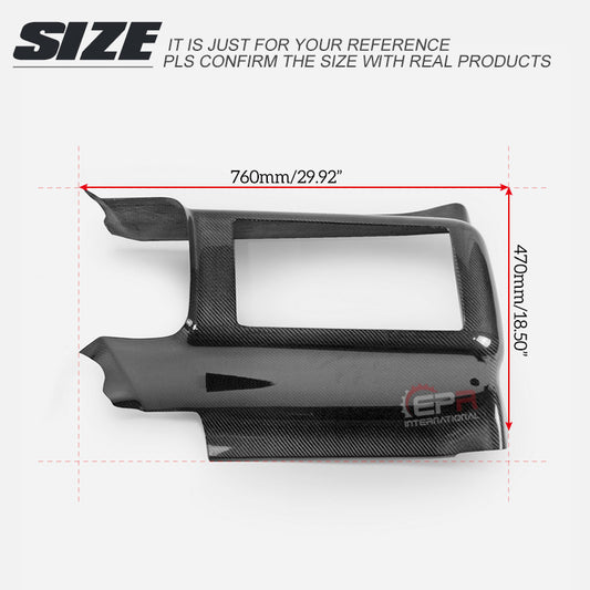 Nissan GTR R35 CBA DBA 2008 2009 2010 2011 2012 2013 2014 2015 2016 with Aftermarket Parts - Rear Center Console Cover Carbon Fiber / FRP from EPR USA