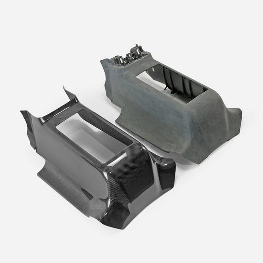 Nissan GTR R35 CBA DBA 2008 2009 2010 2011 2012 2013 2014 2015 2016 with Aftermarket Parts - Rear Center Console Cover Carbon Fiber / FRP from EPR USA