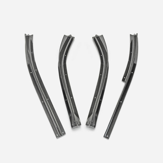 Nissan GTR R35 CBA DBA 2008 2009 2010 2011 2012 2013 2014 2015 2016 with Aftermarket Parts - TS Style Replacement & TS Style Rear Under Bumper & Fins Carbon Fiber / FRP from EPR USA