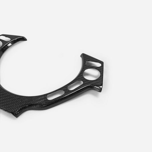 Nissan GTR R35 CBA DBA 2008 2009 2010 2011 2012 2013 2014 2015 2016 with Aftermarket Parts - Steering Wheel Switch Panel Cover Carbon Fiber / FRP from EPR USA