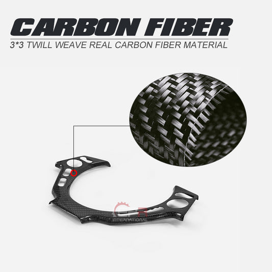 Nissan GTR R35 CBA DBA 2008 2009 2010 2011 2012 2013 2014 2015 2016 with Aftermarket Parts - Steering Wheel Switch Panel Cover Carbon Fiber / FRP from EPR USA