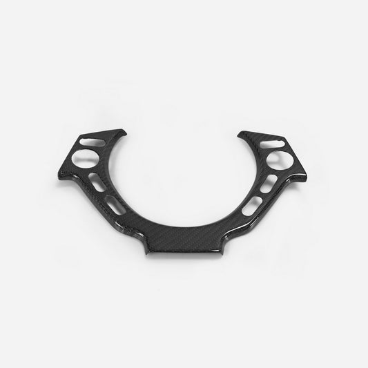 Nissan GTR R35 CBA DBA 2008 2009 2010 2011 2012 2013 2014 2015 2016 with Aftermarket Parts - Steering Wheel Switch Panel Cover Carbon Fiber / FRP from EPR USA