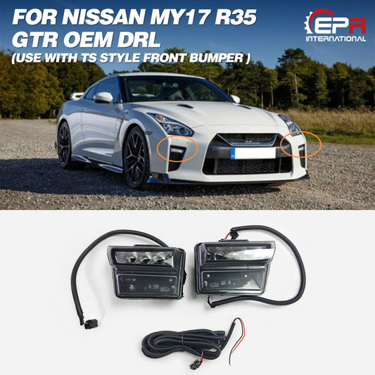 Nissan GTR R35 EBA 2017 2018 2019 2020 2021 2022 2023 2024 with Aftermarket Parts - 1:1 OEM Style DRL ABS from EPR USA