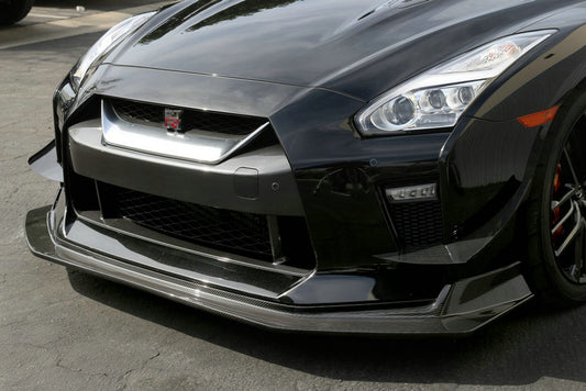 Nissan GTR R35 EBA 2017 2018 2019 2020 2021 2022 2023 2024 with Aftermarket Parts - AP Style Front Bumper Canard Carbon Fiber from EPR USA