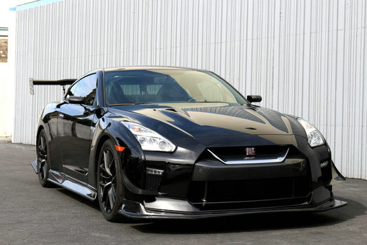 Nissan GTR R35 EBA 2017 2018 2019 2020 2021 2022 2023 2024 with Aftermarket Parts - AP Style Front Bumper Canard Carbon Fiber from EPR USA