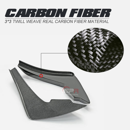Nissan GTR R35 EBA 2017 2018 2019 2020 2021 2022 2023 2024 with Aftermarket Parts - AP Style Front Bumper Canard Carbon Fiber from EPR USA