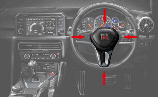Nissan GTR R35 EBA 2017 2018 2019 2020 2021 2022 2023 with Aftermarket Parts - Steering Wheel Cover Carbon Fiber from EPR USA