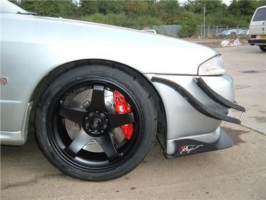 Nissan R32 Skyline GTR 1989 1990 1991 1992 1993 1994 with Aftermarket Parts - TBO Style Front Canards Carbon Fiber / FRP from EPR USA