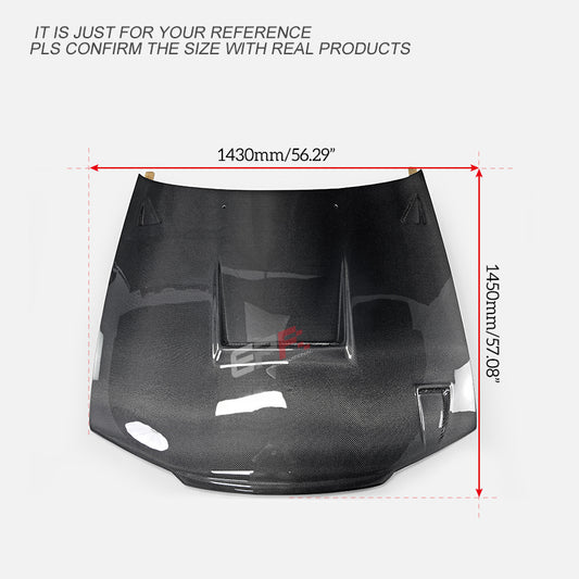 Nissan R32 Skyline GTR 1989 1990 1991 1992 1993 1994 with Aftermarket Parts - EPA Hood Carbon Fiber / FRP from EPR USA