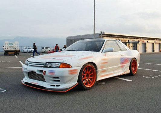 Nissan R32 Skyline GTR 1989 1990 1991 1992 1993 1994 with Aftermarket Parts - SRN Style Front Lip Carbon Fiber / FRP from EPR USA