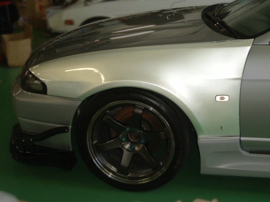 Nissan R33 Skyline GTR 1995 1996 1997 1998 with Aftermarket Parts - Front Wide Vented Fender Carbon Fiber / FRP from EPR USA