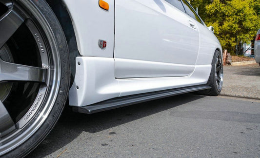 Nissan R33 Skyline GTR 1995 1996 1997 1998 with Aftermarket Parts - Side Skirtss Extension Carbon Fiber / FRP from EPR USA