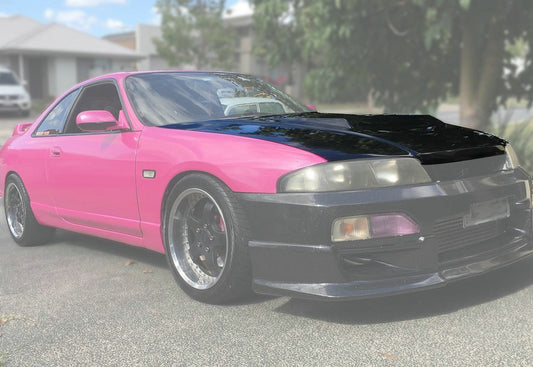 Nissan R33 Skyline GTST Series 1 1993 1994 1995 1996 with Aftermarket Parts - DMAX Style Hood Carbon Fiber / FRP from EPR USA