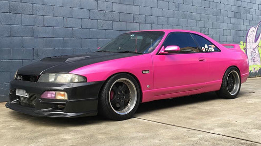 Nissan R33 Skyline GTST Series 1 1993 1994 1995 1996 with Aftermarket Parts - DMAX Style Hood Carbon Fiber / FRP from EPR USA