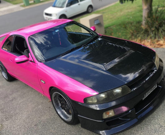 Nissan R33 Skyline GTST Series 1 1993 1994 1995 1996 with Aftermarket Parts - DMAX Style Hood Carbon Fiber / FRP from EPR USA